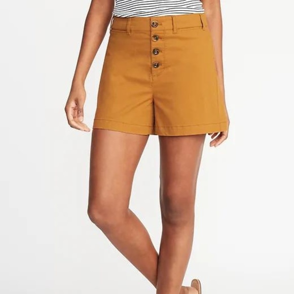 Old Navy Pants - High-Waisted Button-Fly Twill Shorts For Women